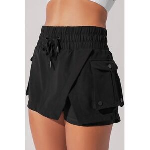 POPFLEX Extraordinary Skort Black Cargo Pocket Active Skirt Shorts Womens 3X